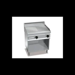 BERTOS Plancha Gaz Lisse et Rainurée sur Meuble 700 x 800 x 900 mm Berto's* Chaud