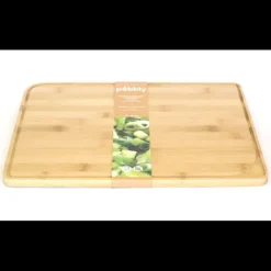 PEBBLY Planche à Découper Bambou avec Rigole 37 x 29 cm* Planches À Découper