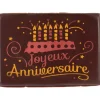 FLORENSUC Plaque Chocolat Joyeux Anniversaire x48* Décoration Comestible
