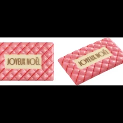 FLORENSUC Plaque Chocolat Joyeux Noël Rose (x64)* Décoration Comestible