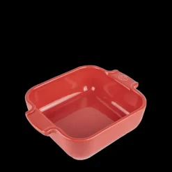 PEUGEOT Plat à Four Carré en Céramique Appolia 18 cm Rouge* Plat De Cuisson