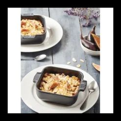 PEUGEOT Plat à Four Carré en Céramique Appolia 18 cm Vert Forêt* Plat De Cuisson