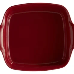 EMILE HENRY Plat à Four Carré en Céramique 28 x 24 cm Grand Cru* Plat De Cuisson