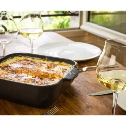 PEUGEOT Plat à Four Carré en Céramique Appolia 36 cm Ardoise* Plat De Cuisson