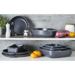 PEUGEOT Plat à Four Carré en Céramique Appolia 36 cm Ardoise* Plat De Cuisson