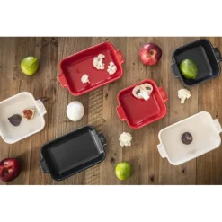 PEUGEOT Plat à Four Carré en Céramique Appolia 36 cm Ardoise* Plat De Cuisson