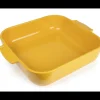 PEUGEOT Plat à Four Carré en Céramique Appolia 36 cm Jaune Safran* Plat De Cuisson