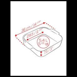 PEUGEOT Plat à Four Carré en Céramique Appolia 36 cm Jaune Safran* Plat De Cuisson