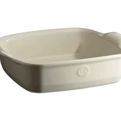 EMILE HENRY Plat à Four Carré en Céramique 28 x 24 cm Argile* Plat De Cuisson