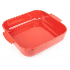 PEUGEOT Plat à Four Carré en Céramique Appolia 36 cm Rouge* Plat De Cuisson