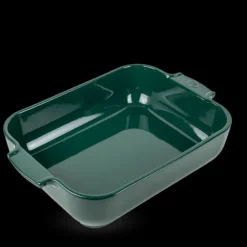 PEUGEOT Plat à Four Rectangulaire en Céramique Appolia 32 cm Vert Forêt* Plat De Cuisson