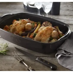 EMILE HENRY Plat à Four Rectangulaire en Céramique 42,5 x 28 cm Grand Cru* Plat De Cuisson