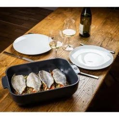 PEUGEOT Plat à Four Rectangulaire en Céramique Appolia 40 cm Ardoise* Plat De Cuisson