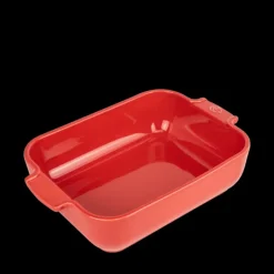 PEUGEOT Plat à Four Rectangulaire en Céramique Appolia 25 cm Rouge* Plat De Cuisson
