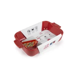 PEUGEOT Plat à Four Rectangulaire en Céramique Appolia 22 cm Rouge* Plat De Cuisson