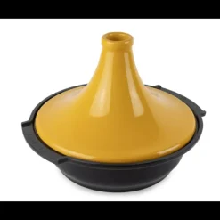 PEUGEOT Plat à Tajine en Aluminium Revêtement Céramique 30 cm Jaune Safran* Tajines