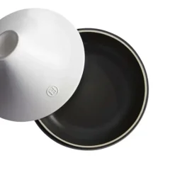 EMILE HENRY Plat à Tajine en céramique 33,5 cm Blanc Ardoise Delight* Tajines