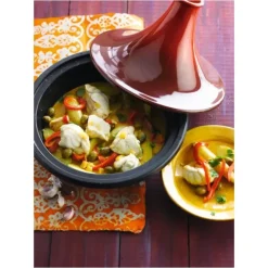 LE CREUSET Plat à Tajine en Fonte 31 cm Cerise* Tajines