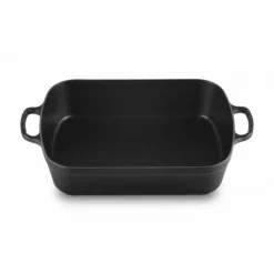 LE CREUSET Plat Rectangulaire en Fonte 37 cm Noir Mat* Plat De Cuisson