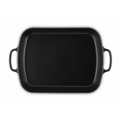 LE CREUSET Plat Rectangulaire en Fonte 37 cm Noir Mat* Plat De Cuisson
