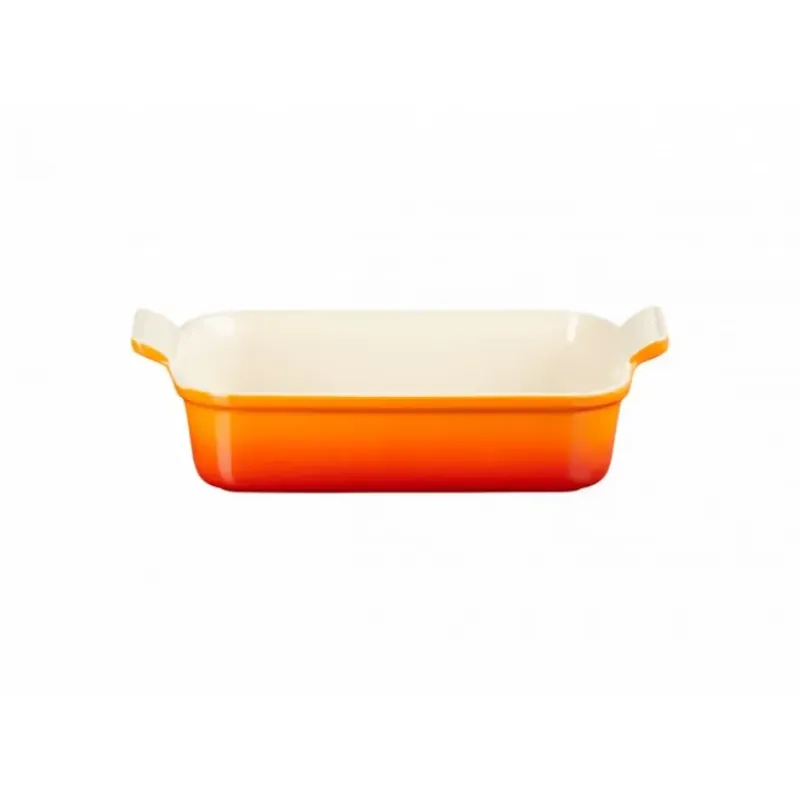 LE CREUSET Plat Rectangulaire Héritage en Céramique 26 cm Volcanique Tradition* Plat De Cuisson