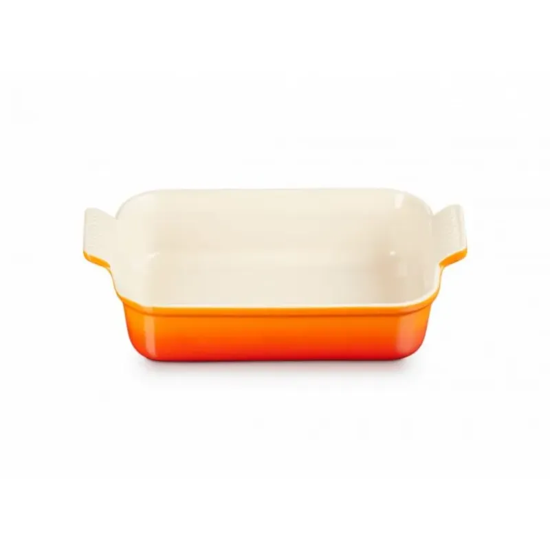 LE CREUSET Plat Rectangulaire Héritage en Céramique 26 cm Volcanique Tradition* Plat De Cuisson