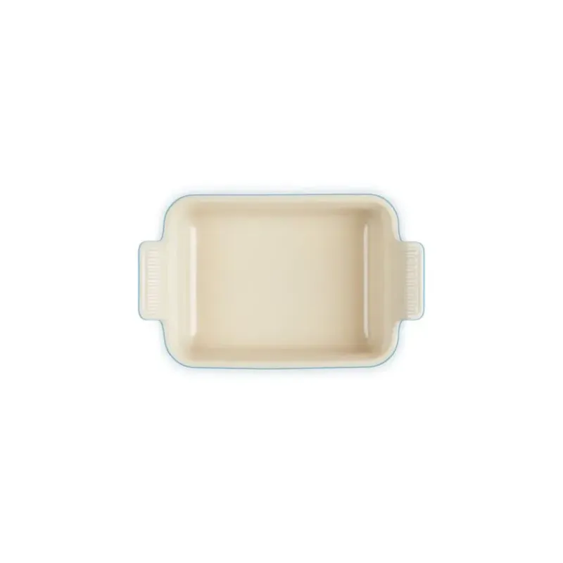 LE CREUSET Plat Rectangulaire Héritage en Céramique 32 cm Azur Tradition* Plat De Cuisson