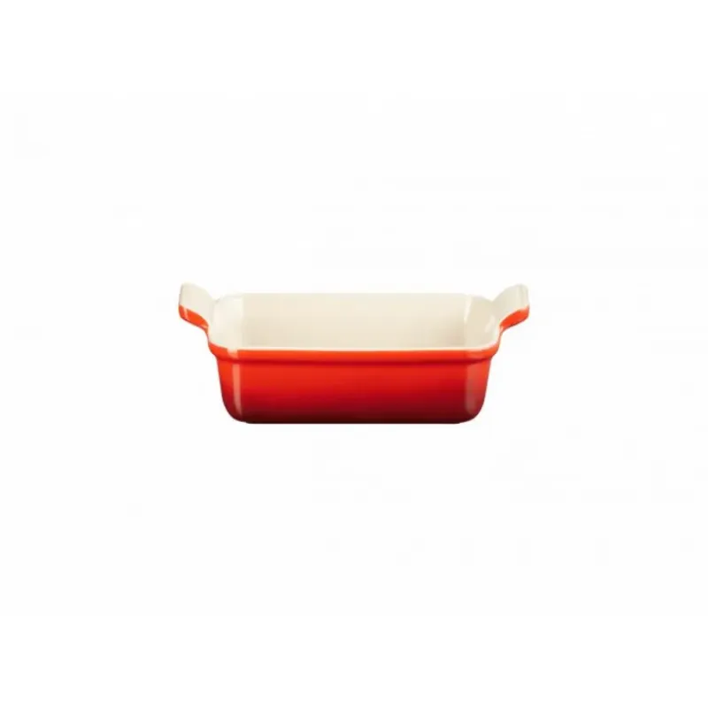 LE CREUSET Plat Rectangulaire Héritage en Céramique 19 cm Cerise Tradition* Plat De Cuisson