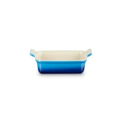 LE CREUSET Plat Rectangulaire Héritage en Céramique 26 cm Azur Tradition* Plat De Cuisson