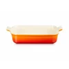 LE CREUSET Plat Rectangulaire Héritage en Céramique 19 cm Volcanique Tradition* Plat De Cuisson