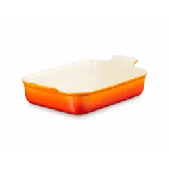 LE CREUSET Plat Rectangulaire Héritage en Céramique 19 cm Volcanique Tradition* Plat De Cuisson