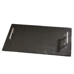 LEBRUN Plateau ardoise poignées métal par (46x30cm)* Servir, Présenter