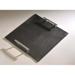 LEBRUN Plateau ardoise poignées métal par (30x30cm)* Servir, Présenter