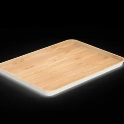 PEBBLY Plateau de Service en Bambou Crème 40 x 30 cm* Servir, Présenter