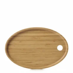 REVOL Plateau pour Assiette Ovale Bambou 36,5 x 25 cm Basalt* Servir, Présenter