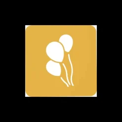 SILIKOMART Pochoir Silicone Ballons 11,9 x 6,2 x H 0,1 cm (x2)* Ustensiles Décor Gâteau