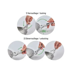 DE BUYER Poignée Amovible en Fonte d’Inox Loqy* Casseroles|Poêles