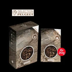 PEUGEOT Poivre Noir du Vietnam Tan Hoi Sachet 20 g (x4)* Moulin|Poivre