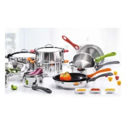 DE BUYER Poêle à Frire tout Inox sans Queue Ø 28 cm Twisty* Batterie De Cuisine|Poêles