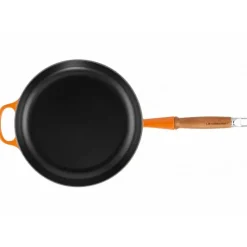 LE CREUSET Poêle en Fonte 28 cm Volcanique avec Manche en Bois Signature* Poêles