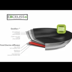 CRISTEL Poêle Haute Ø 24 cm Strate Amovible Inox Exceliss* Poêles