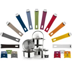 CRISTEL Poêle Mutine Ovale Ø 35 cm Manche Amovible Anti-Adhésive Inox* Poêles