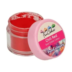 FUNCAKES Poudre comestible Rouge piment 1,5 g* Colorants Alimentaires