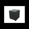 2IMAHL Pouf Carré en Simili Cuir Noir Lisbonne* Mobilier Restaurant