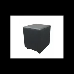 2IMAHL Pouf Carré en Simili Cuir Noir Lisbonne* Mobilier Restaurant