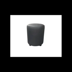 2IMAHL Pouf Rond en Tissu Gris Lisbonne* Mobilier Restaurant