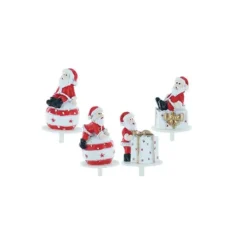 CUISINEADDICT Père Noël Cadeaux et Boules Sujets en Résine x50* Décoration Gâteau