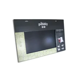 PEBBLY Protection Plaque de Cuisson en Verre 50 x 28 cm Noir* Planches À Découper