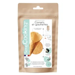 SCRAPCOOKING Préparation pour Gaufrettes et Cornets Vanille 250 g* Préparation Pâtisserie