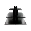 GATODECO Présentoir Noir Cupcakes 3 Etages Carrés Gatodéco* Présentoirs Pour Gâteaux